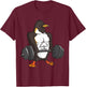 Penguin Powerlifting Weightlifting Gym Animal Lovers Gift T-Shirt - T-Shirt | Maroon