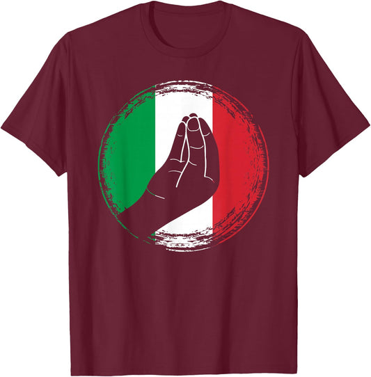Funny Italian hand gesture T-Shirt - T-Shirt | Maroon