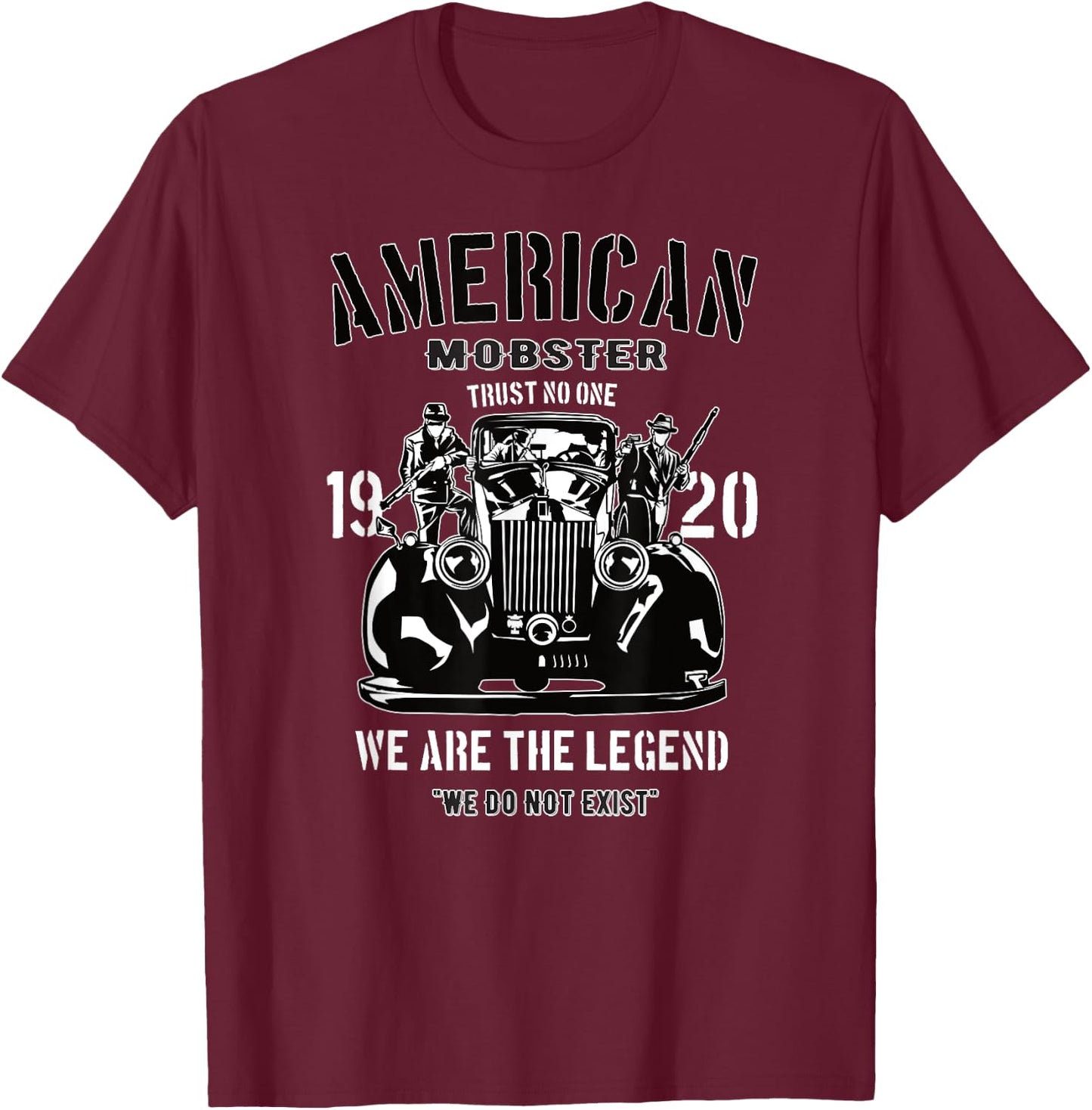 American Mobster Shirt Gangsters Italian Mafia Sicilian Inc T-Shirt - T-Shirt | Maroon