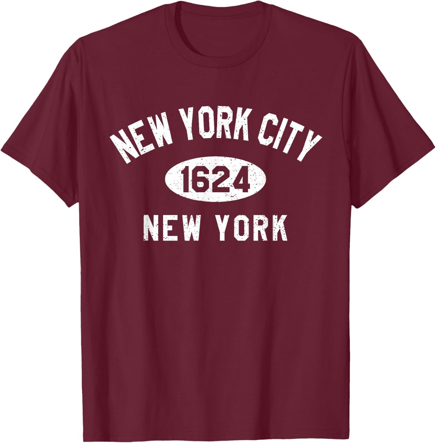 New York City NYC Founded 1624 Men Women Kids Souvenir Gifts T-Shirt - T-Shirt | Maroon