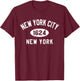 New York City NYC Founded 1624 Men Women Kids Souvenir Gifts T-Shirt - T-Shirt | Maroon