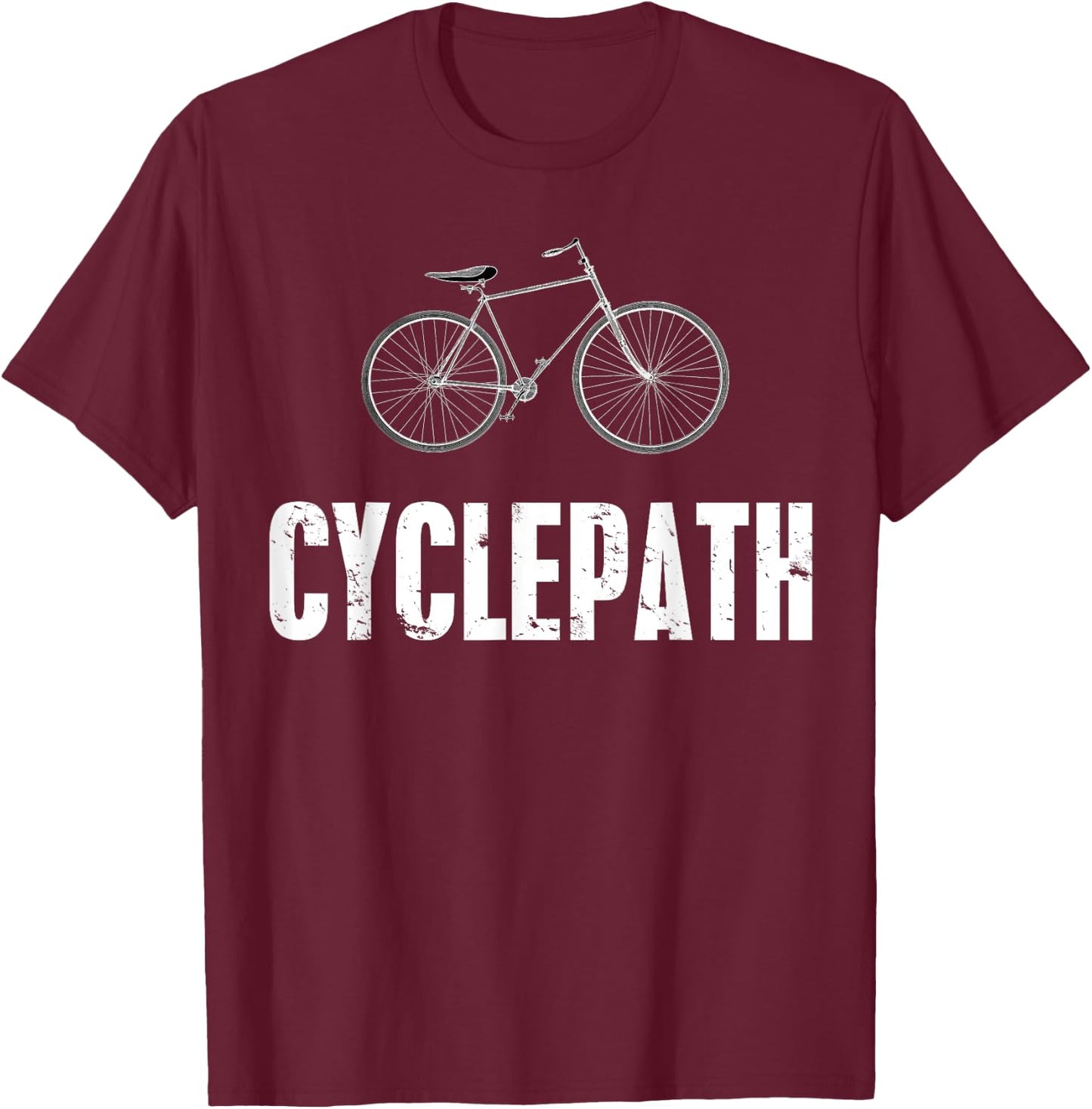Cycle-Path Funny Cycling Mountain Biking Cyclists T-Shirt - T-Shirt | Maroon