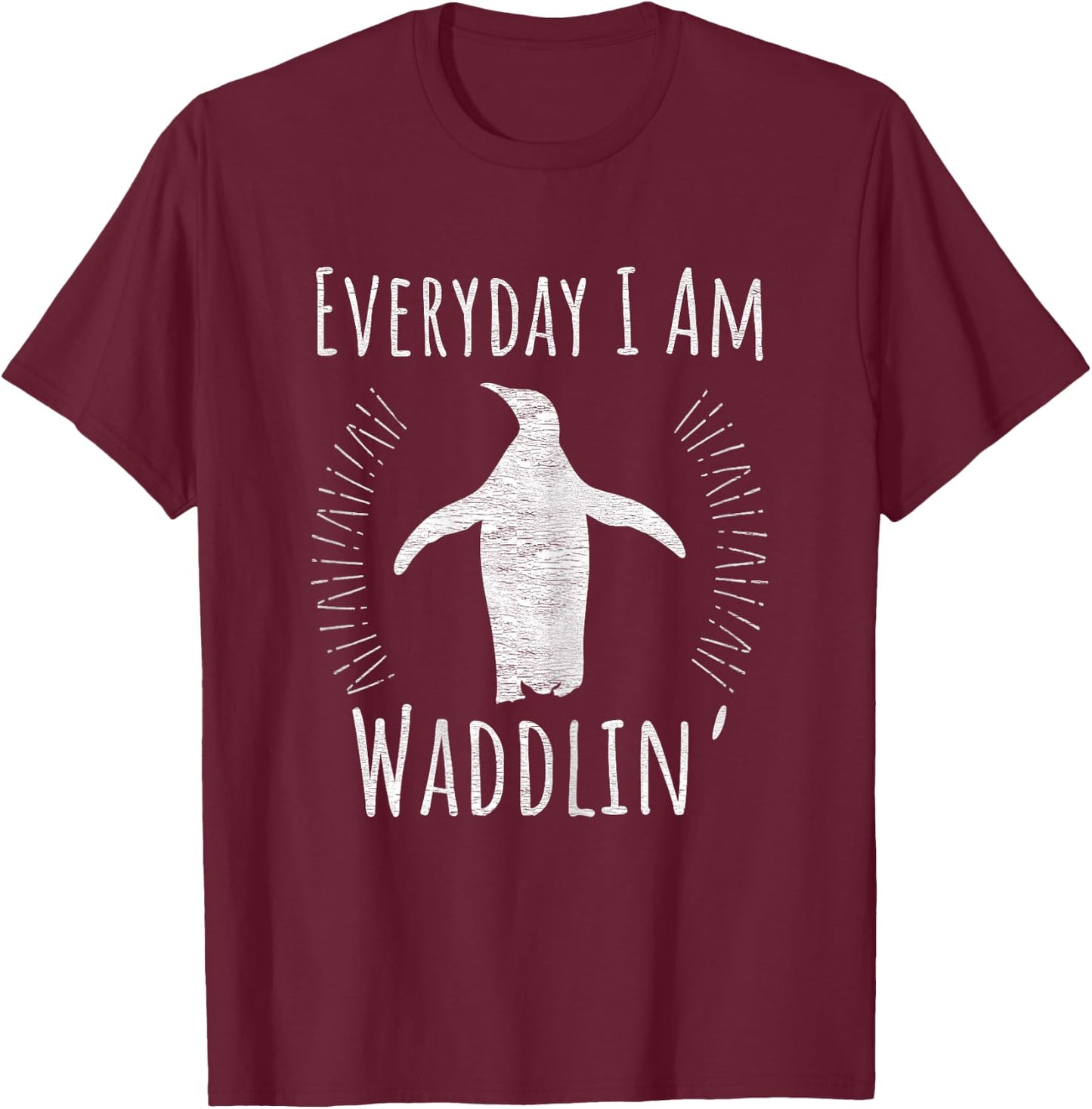 Pregnancy Announcement Gift Funny Penguin T-Shirt - T-Shirt | Maroon