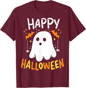 Trick Or Treat Halloween Ghost T-Shirt - T-Shirt | Maroon