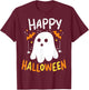 Trick Or Treat Halloween Ghost T-Shirt - T-Shirt | Maroon