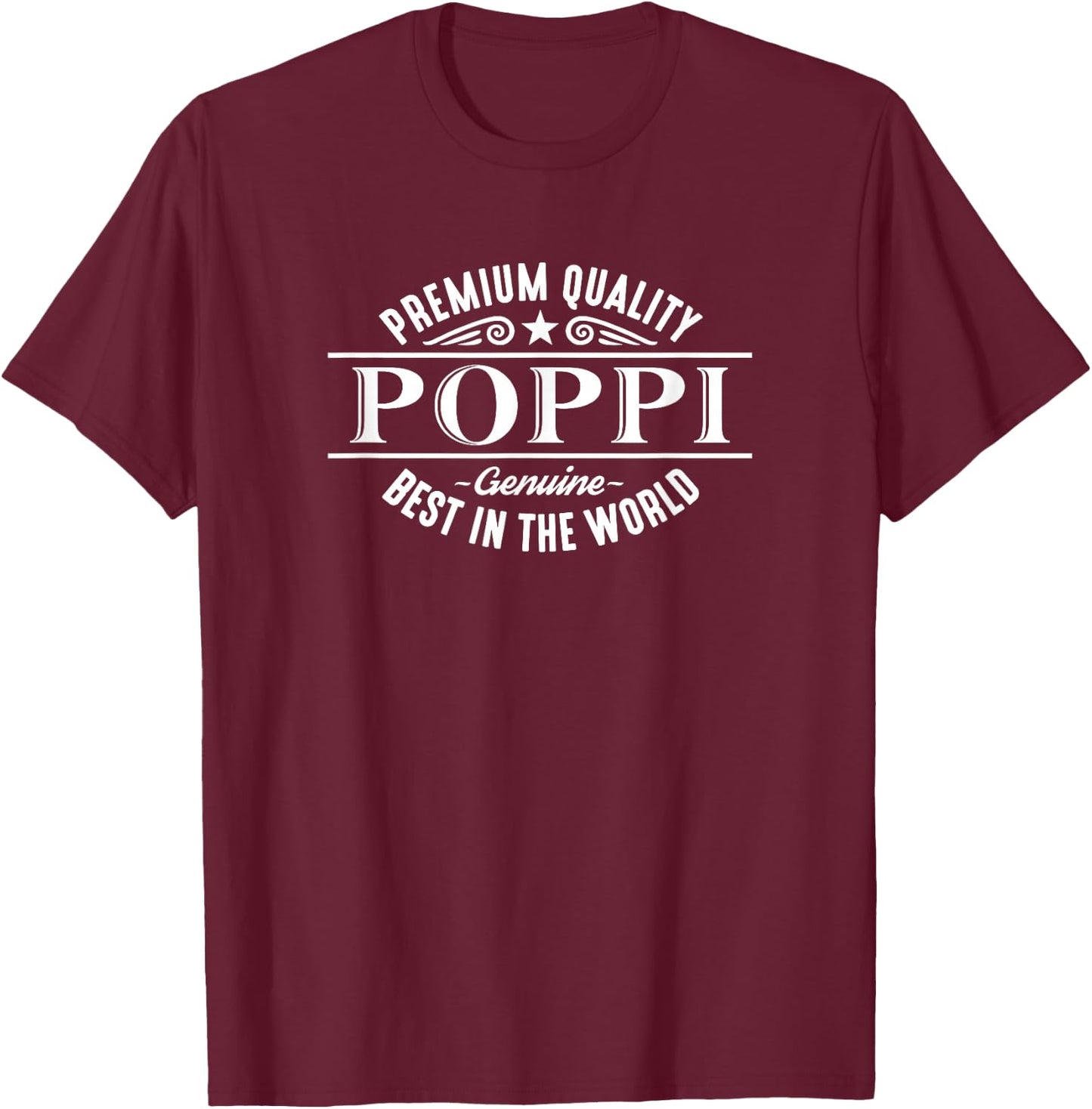 Premium Quality Poppi Grandpa T-Shirt - T-Shirt | Maroon