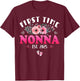 First Time Nonna 2025 Mother's Day Soon To Be Nonna T-Shirt - T-Shirt | Maroon