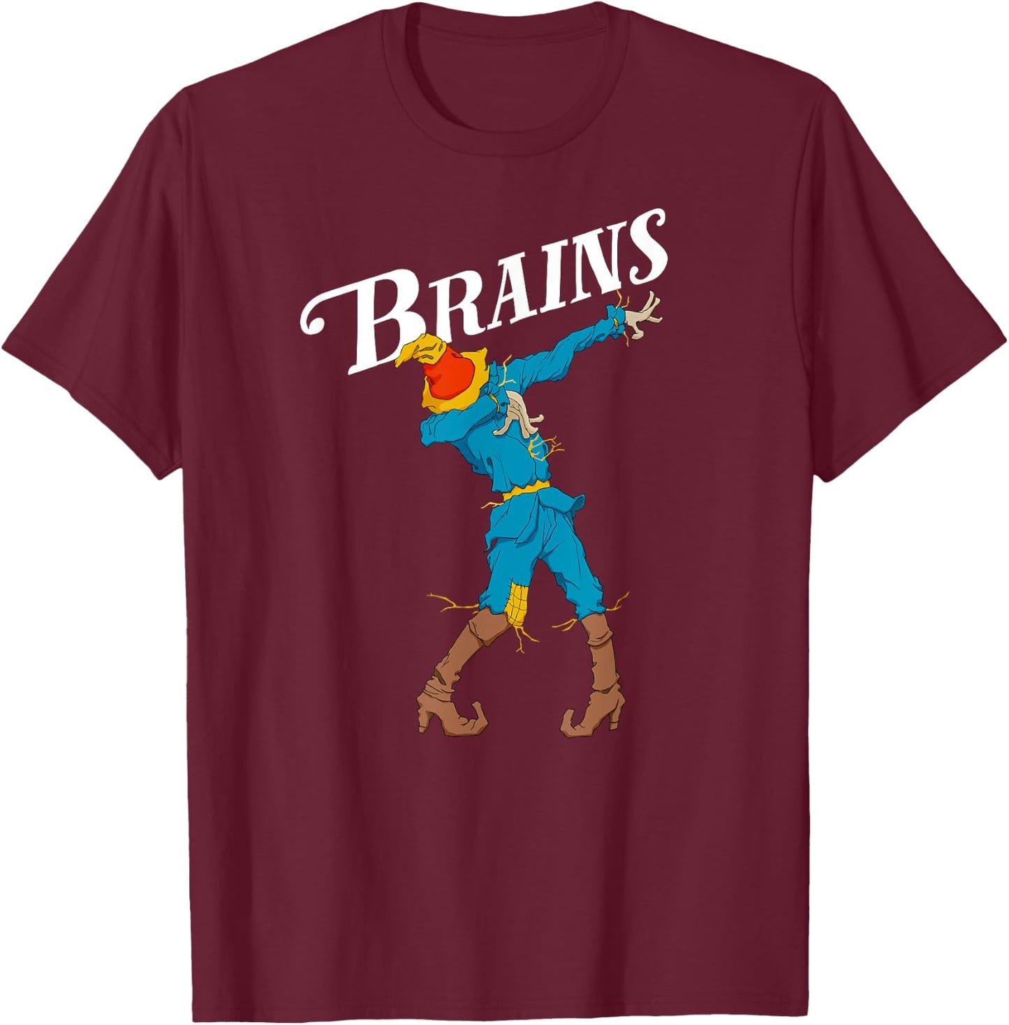 OZ Dabbing Scarecrow Brain Shirt Art-Classic Wizard Of Oz T-Shirt - T-Shirt | Maroon