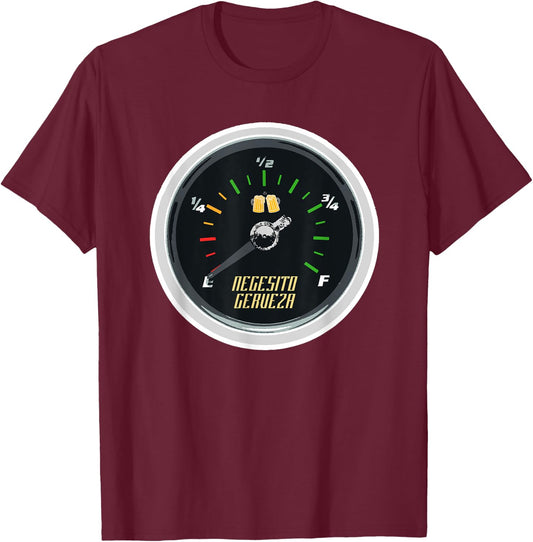 Funny Necesito Cerveza Graphic Spanish Beer Lover Men Women T-Shirt - T-Shirt | Maroon
