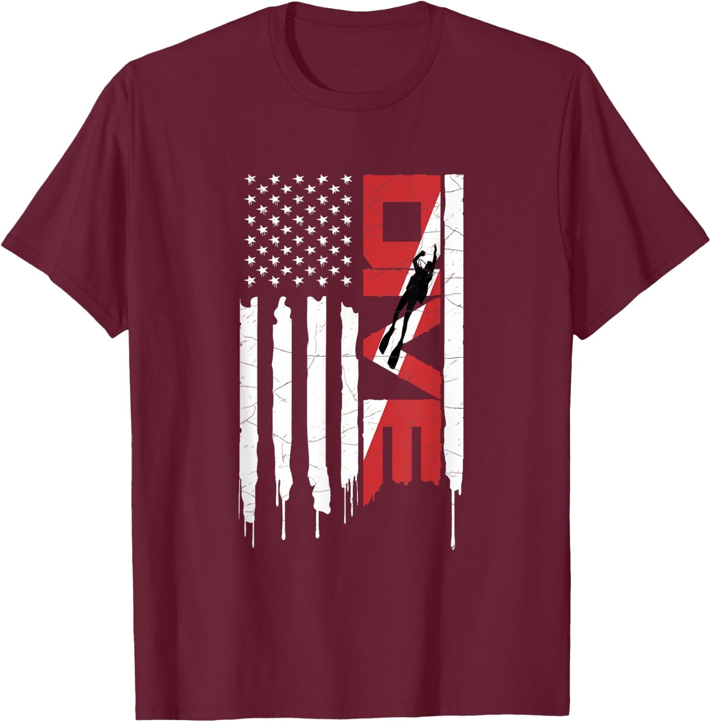 Scuba Diving -DIVE T-Shirt - T-Shirt | Maroon