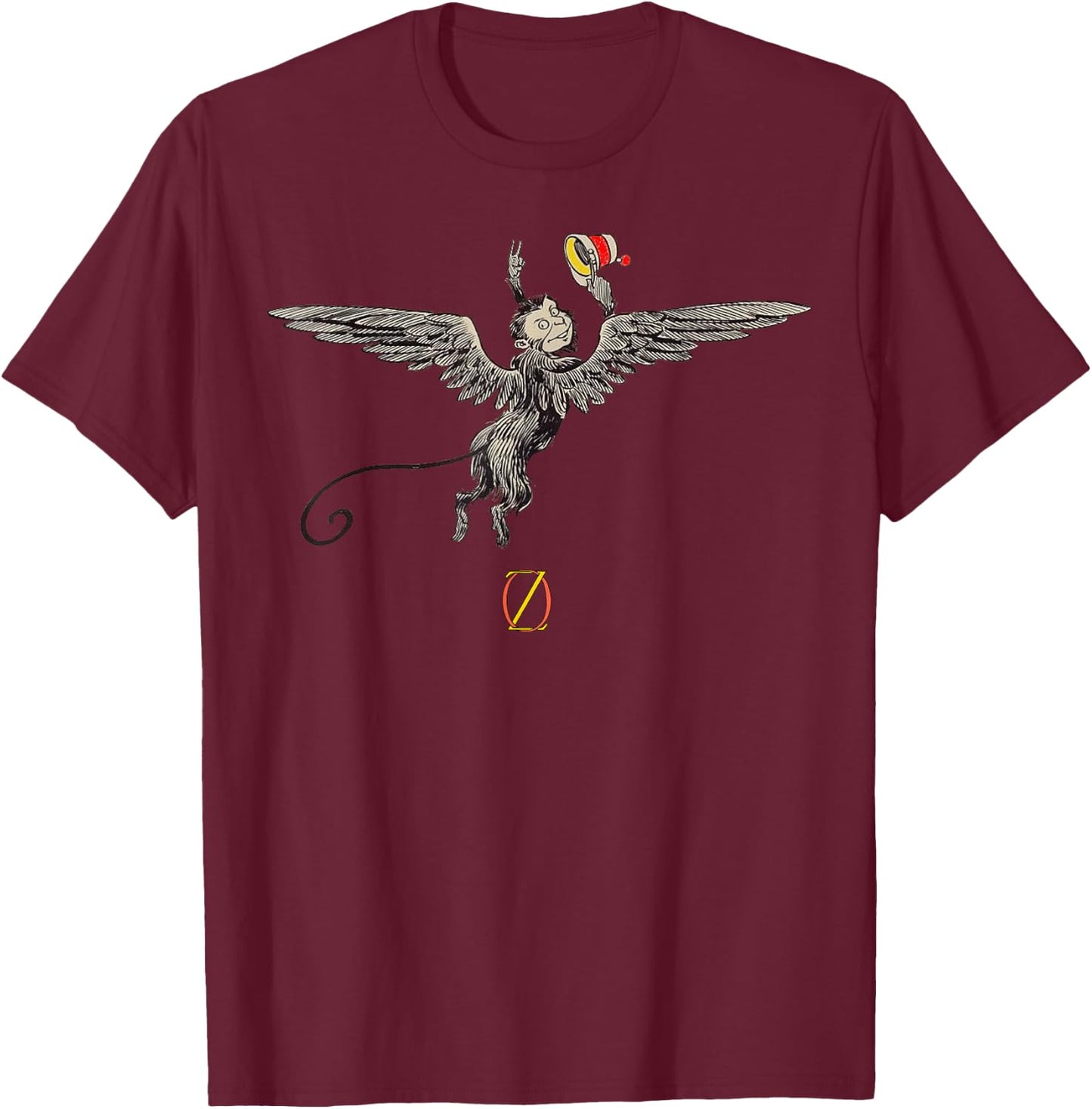 Shirt Wizard of Oz Flying Monkey Dude T-Shirt - T-Shirt | Maroon