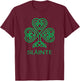 Slainte Irish Green Shamrock Celtic Knot Ireland Gaelic T-Shirt - T-Shirt | Maroon