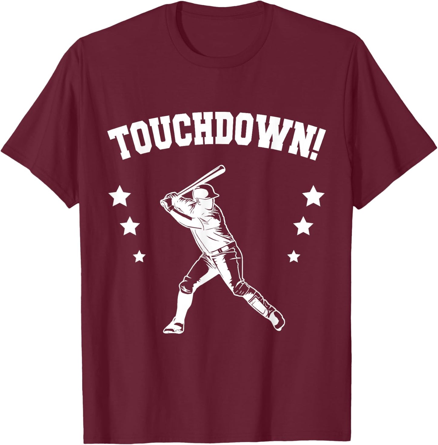 Touchdown Football Baseball Mix Wrong Sports T-Shirt - T-Shirt | Maroon
