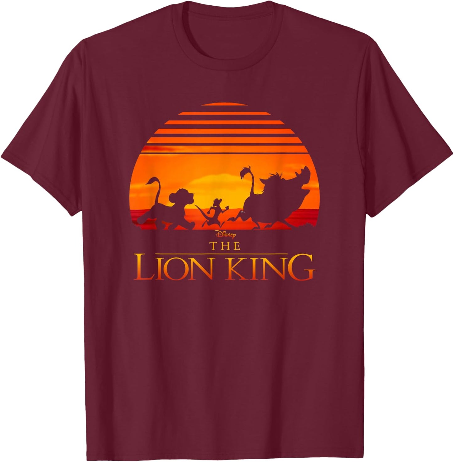 Disney Lion King Classic Sunset Squad T-Shirt - T-Shirt | Maroon