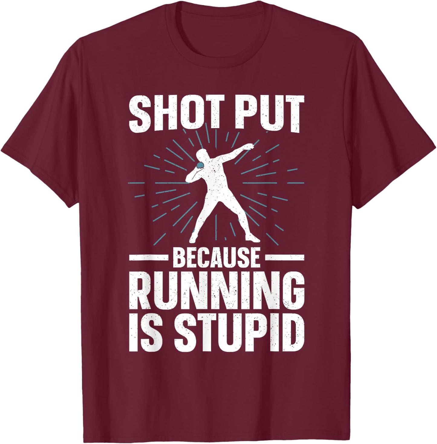 Shot Put Art Women Track And Field Coach Shot Put T-Shirt - T-Shirt | Maroon