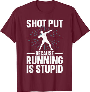 Shot Put Art Women Track And Field Coach Shot Put T-Shirt - T-Shirt | Maroon