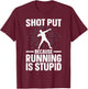 Shot Put Art Women Track And Field Coach Shot Put T-Shirt - T-Shirt | Maroon