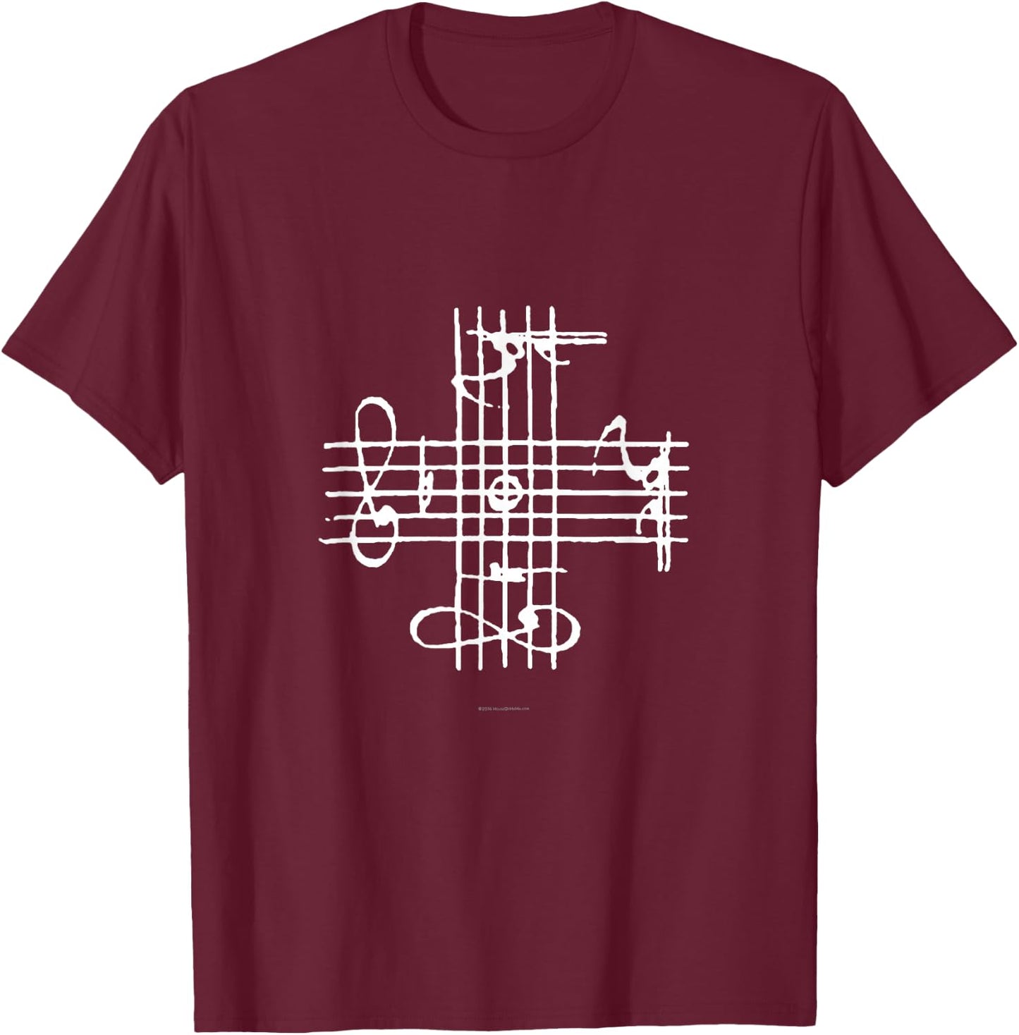 Johann Sebastian Bach Musical Signature Notation T-Shirt - T-Shirt | Maroon