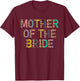 Mother Of The Bride Mom Leopard Bride's Mom Of The Bride T-Shirt - T-Shirt | Maroon