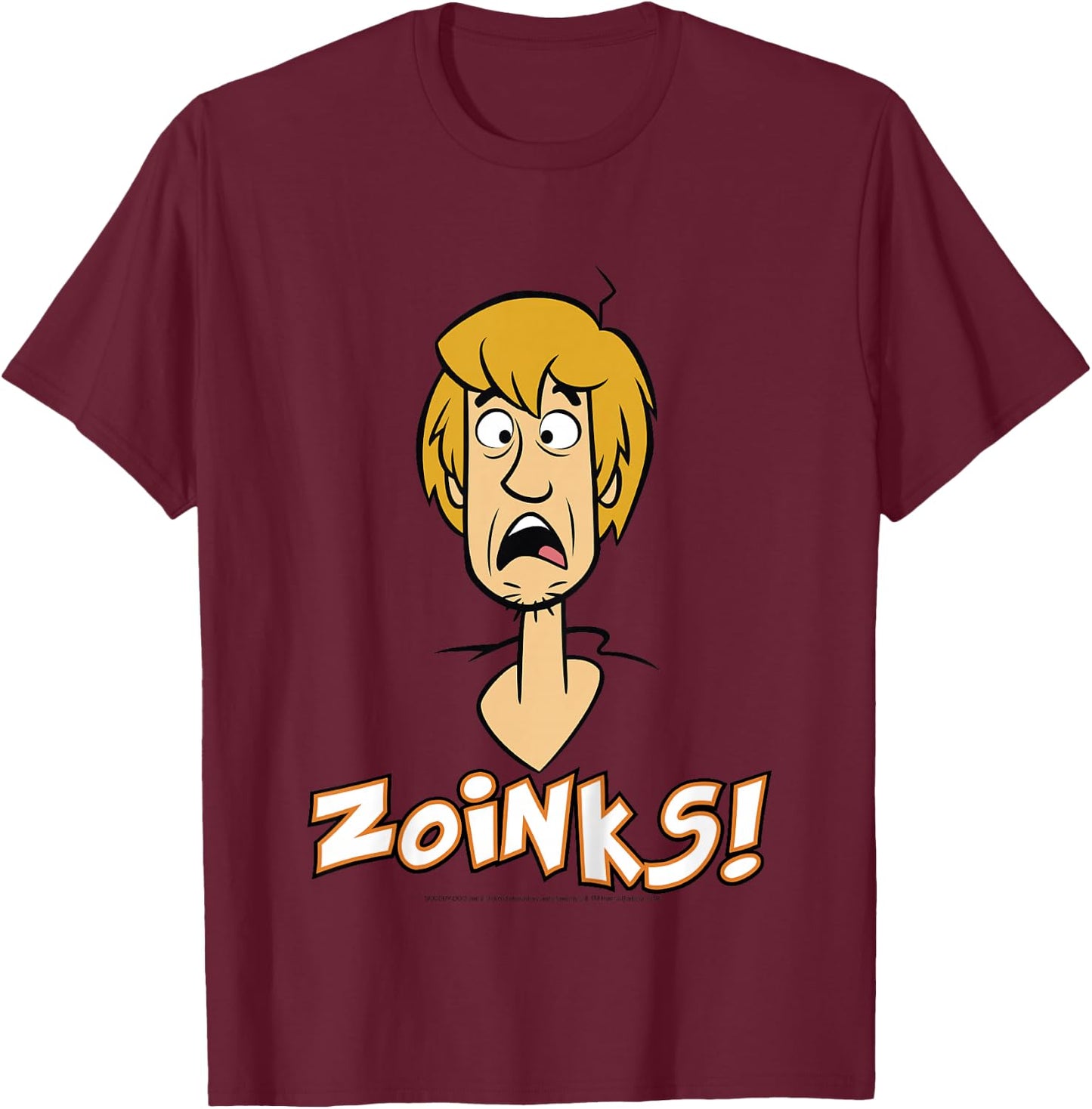 Kids Scooby-Doo Shaggy Scared Zoinks Portrait T-Shirt - T-Shirt | Maroon