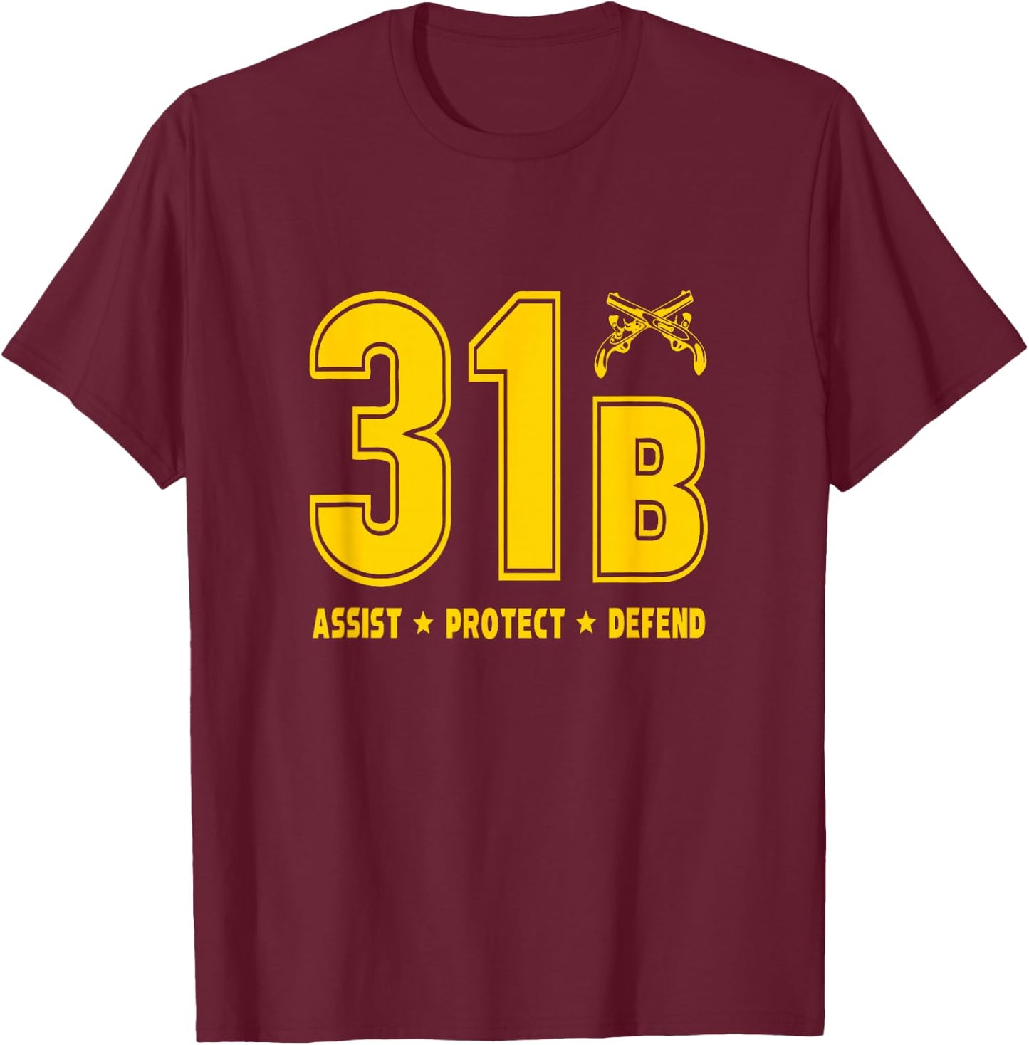 31 Bravo Military Police Army T-Shirt - T-Shirt | Maroon