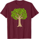 Green Tree T-Shirt - T-Shirt | Maroon