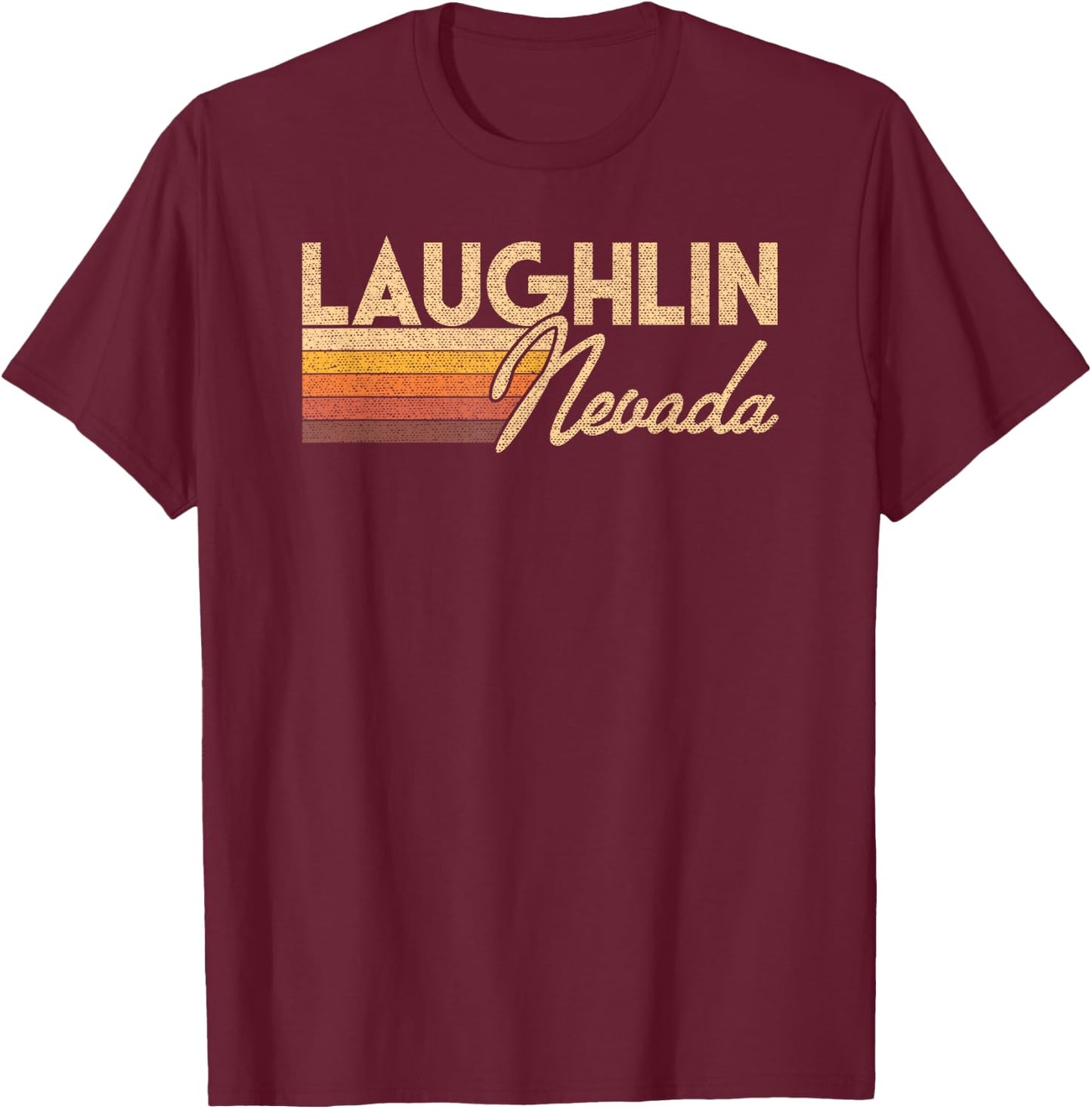 80s Style Laughlin Nevada T-Shirt - T-Shirt | Maroon