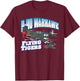 Toon Factory P-40 Warhawk Flying Tigers Warbirds -Adults Black T-Shirt - T-Shirt | Maroon