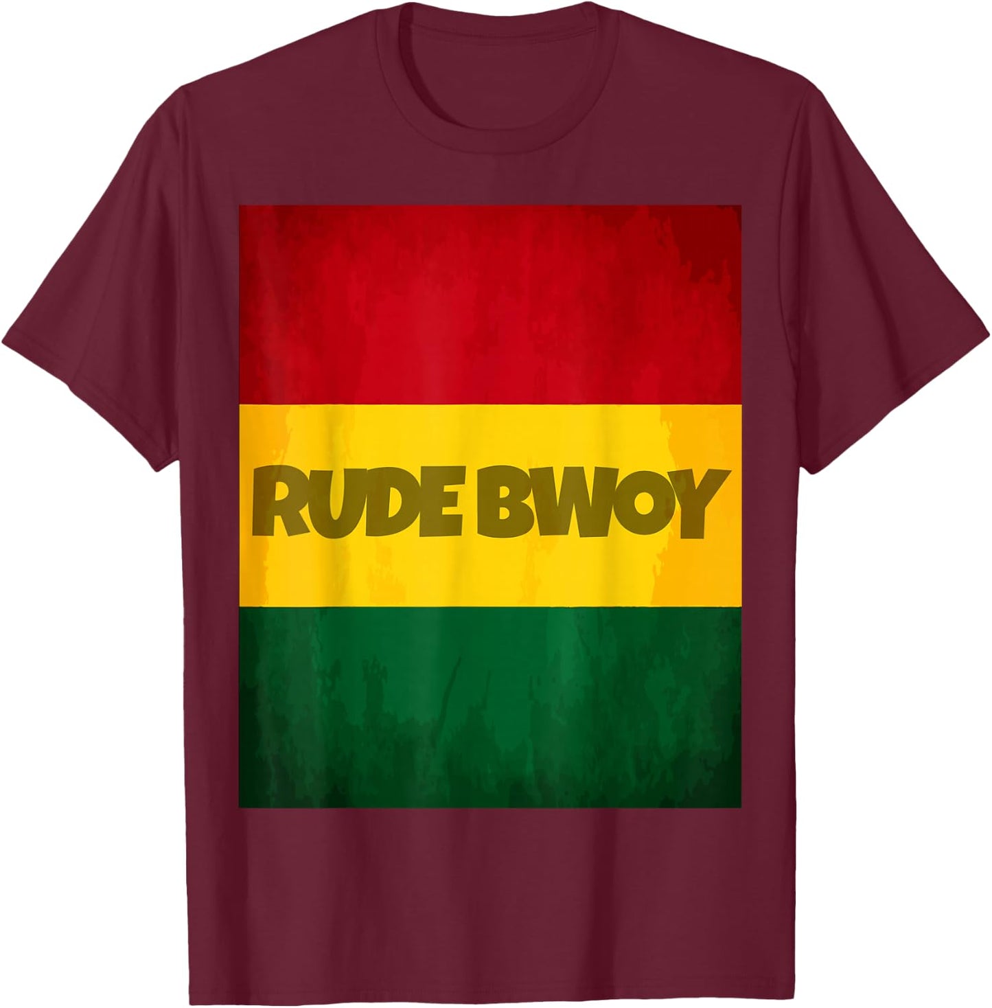Jamaica Shirt | Jamaican Rasta Reggae Rude Boy T-Shirt - T-Shirt | Maroon