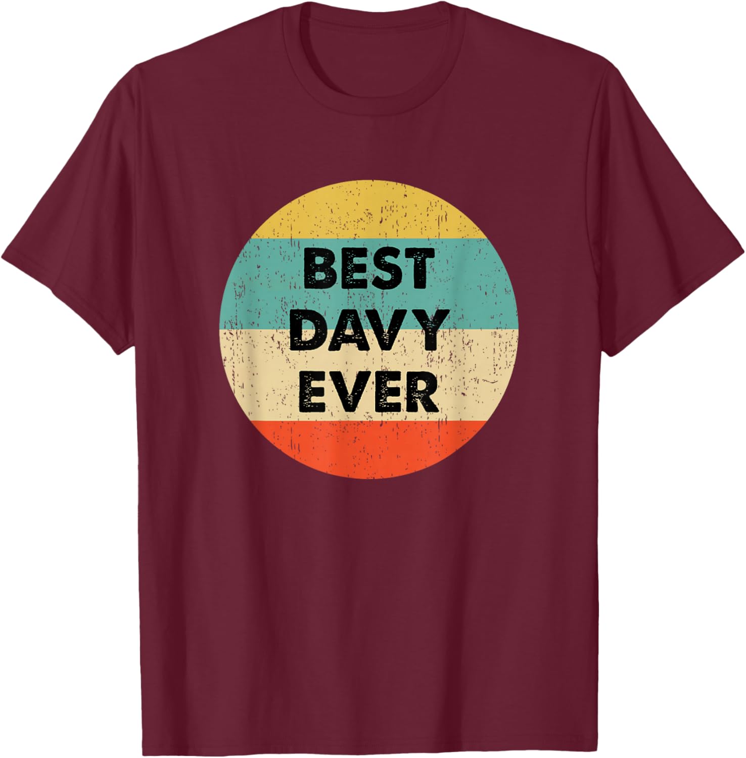 Davy Name T-Shirt - T-Shirt | Maroon