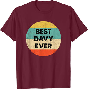 Davy Name T-Shirt - T-Shirt | Maroon