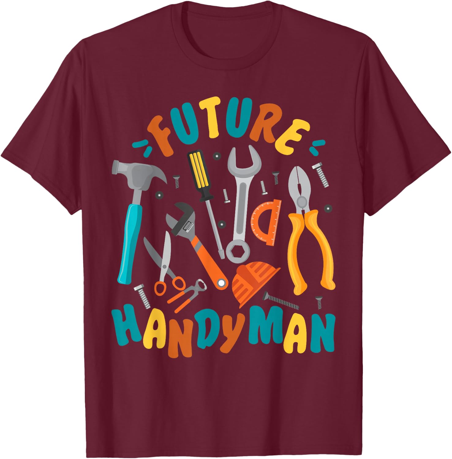 Handyman Toddler Vintage Future Handyman T-Shirt - T-Shirt | Maroon