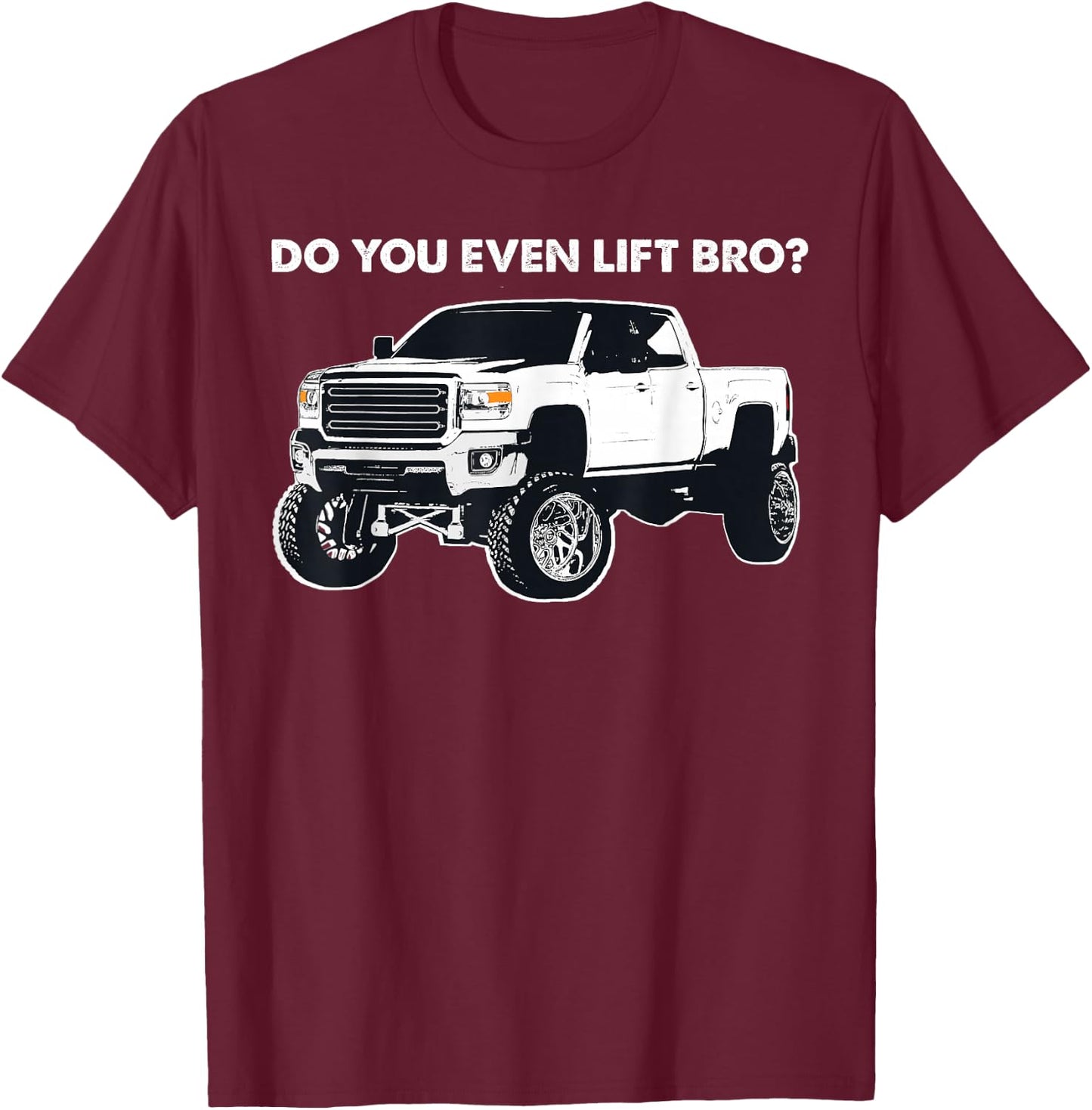 Funny Lifted Truck Graphic Women And Kids T-Shirt - T-Shirt | Maroon