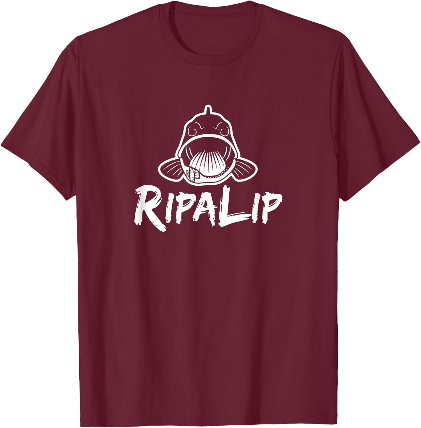 RipaLip Bass fishing T-Shirt - T-Shirt | Maroon