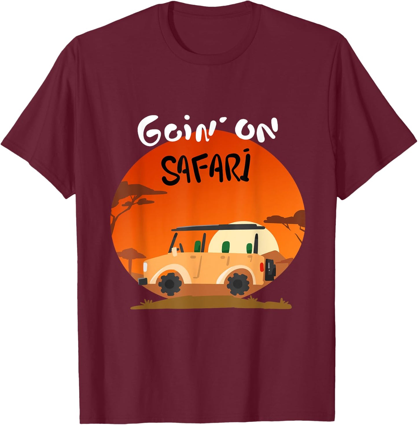Africa Safari T Shirt Going on Safari Adventure Gifts T-Shirt - T-Shirt | Maroon