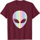 Alien Head T Shirt-Colorful Alien T-Shirt - T-Shirt | Maroon