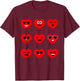 Valentines Day Silly Faces Hearts Funny Teens Boys Girls Kid T-Shirt - T-Shirt | Maroon