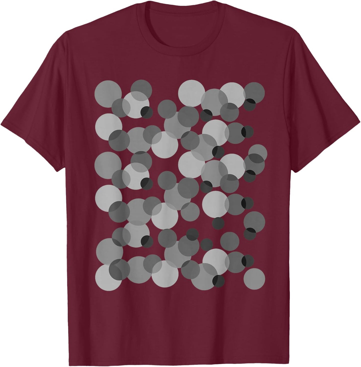 Gray spots Polka dot T-Shirt - T-Shirt | Maroon