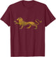 Medieval heraldry lion royal symbol T-Shirt - T-Shirt | Maroon