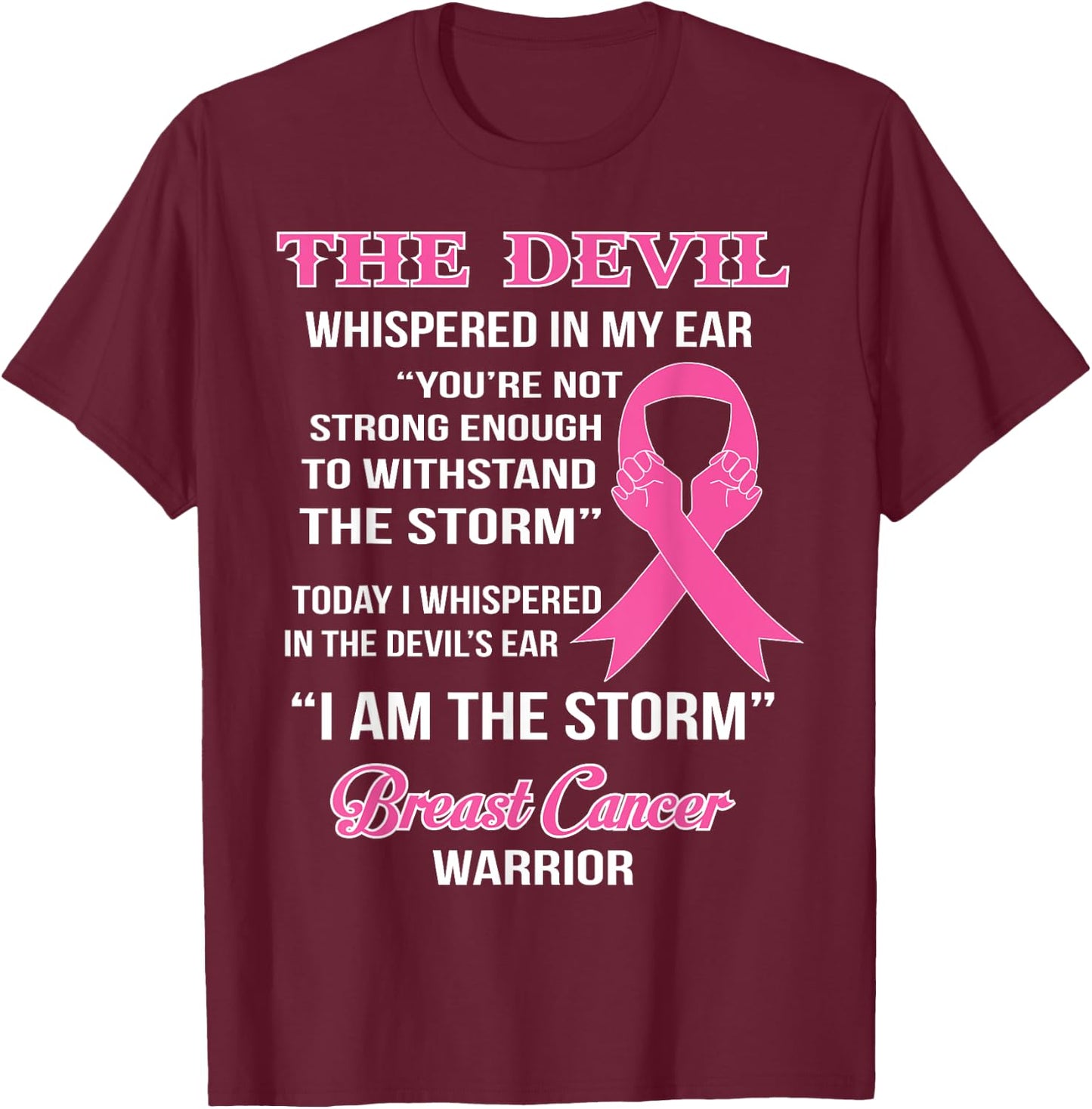 Breast Cancer Warrior Cancer Survivor Clothing Gift T-Shirt - T-Shirt | Maroon
