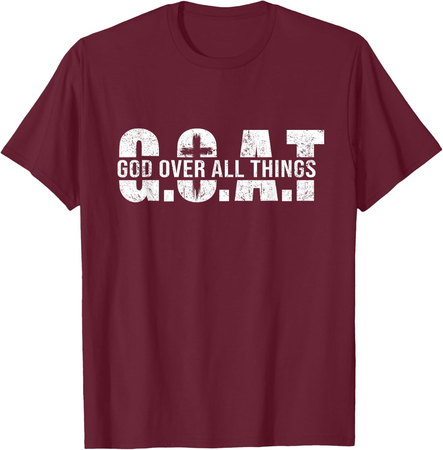 Goat God Over All Things T-Shirt - T-Shirt | Maroon
