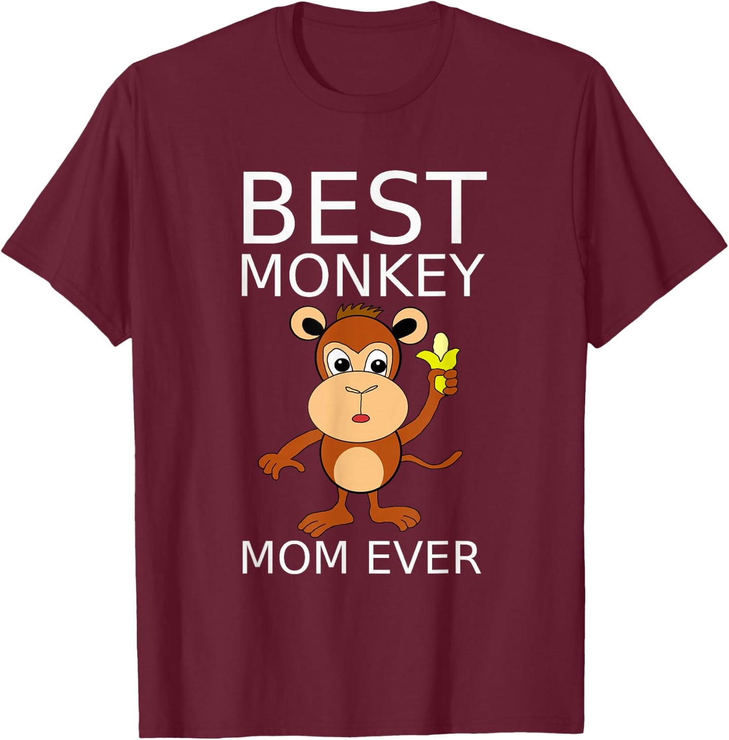 Best Monkey Mom T Shirt T-Shirt - T-Shirt | Maroon