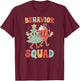 Behavior Squad ABA Therapist Christmas ABA Therapy Xmas T-Shirt - T-Shirt | Maroon