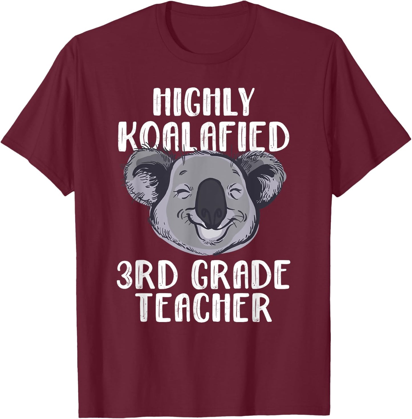 Funny 3rd Grade Teacher Koala Bear Shirt And Men T-Shirt - T-Shirt | Maroon