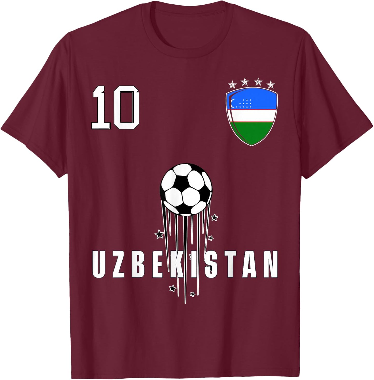 Uzbekistan Flag Uzbekistani Pride Lovers T-Shirt - T-Shirt | Maroon