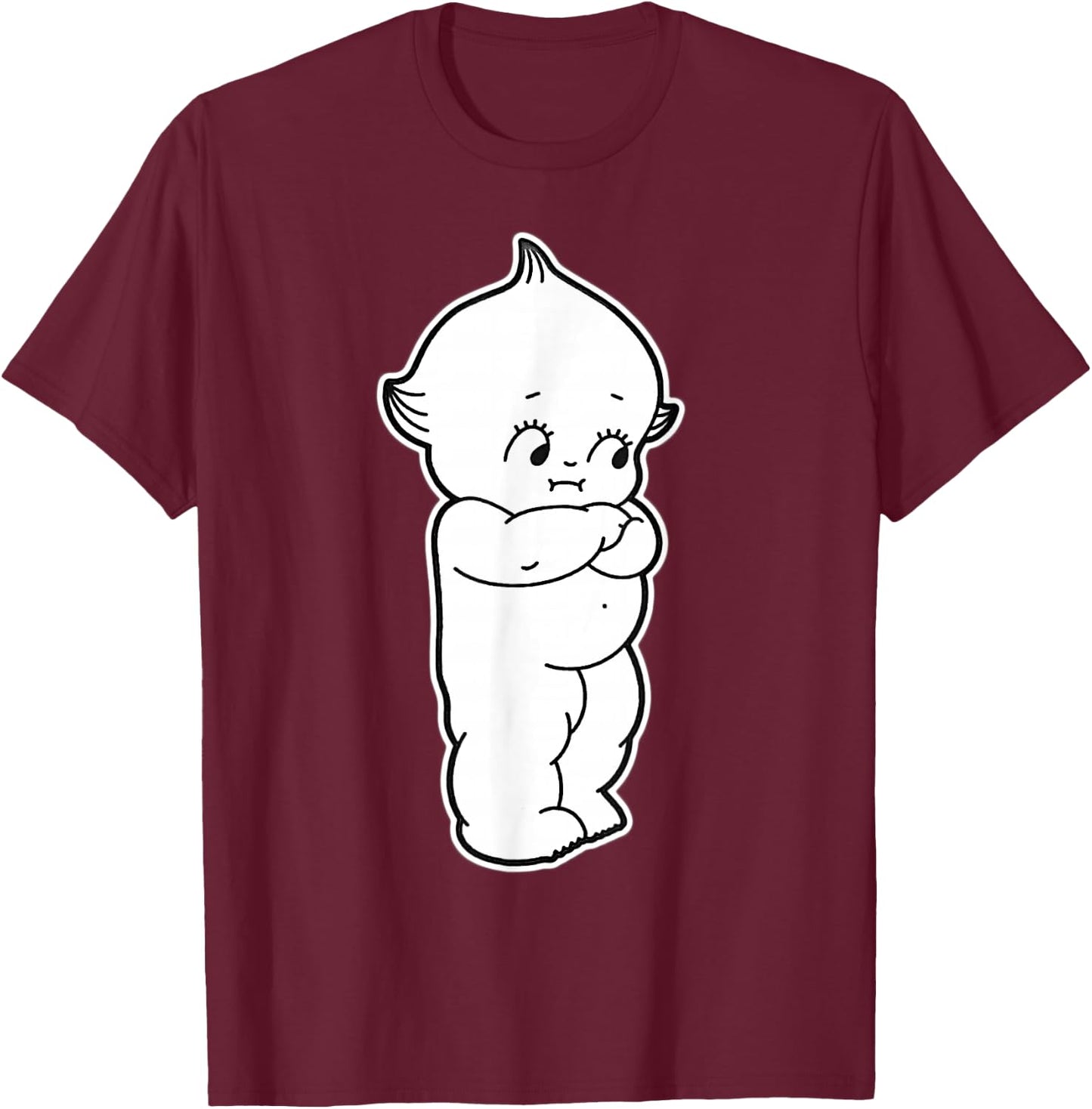 Grumpy Kewpie Baby T-Shirt - T-Shirt | Maroon