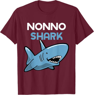 Nonno Shark Funny Family T-Shirt - T-Shirt | Maroon
