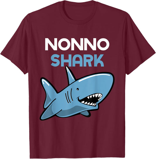 Nonno Shark Funny Family T-Shirt - T-Shirt | Maroon