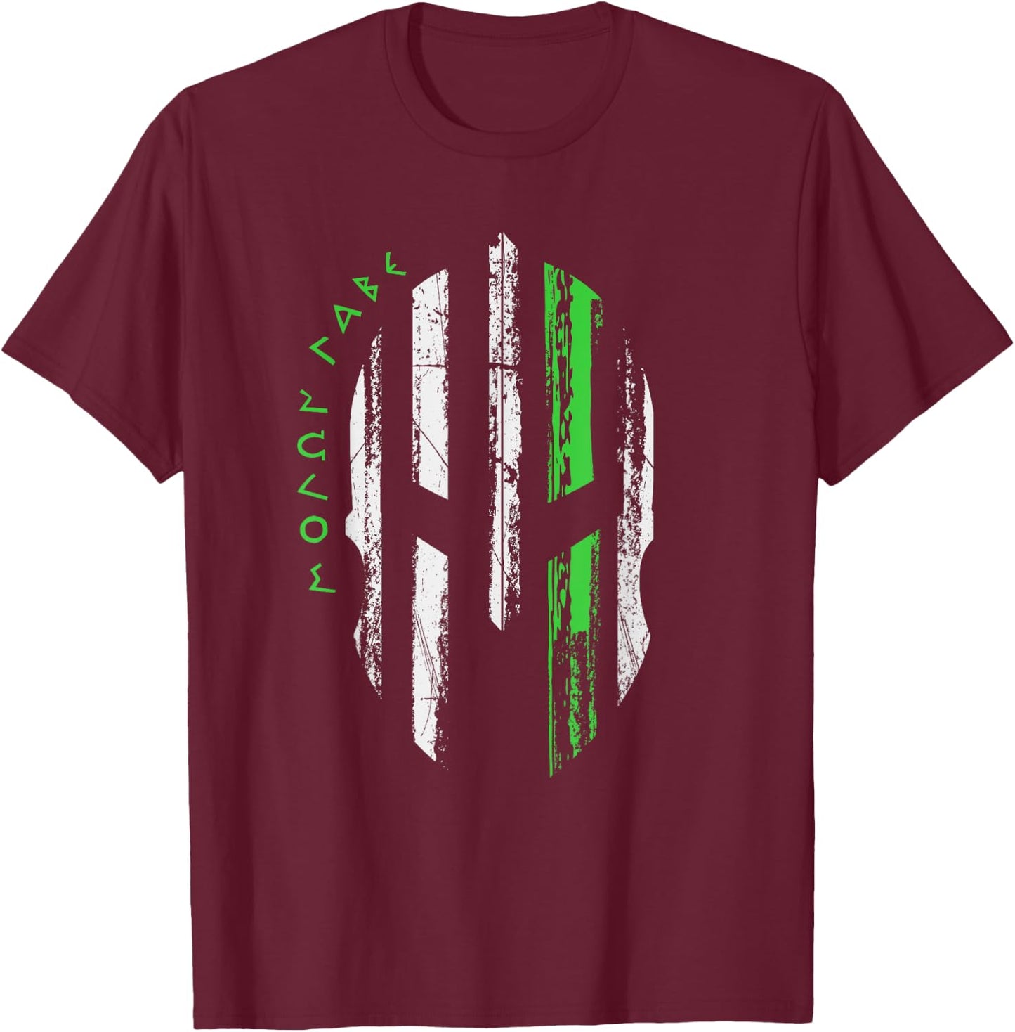 Non-Hodgkins Lymphoma Awareness - Spartan Warrior Helmet T-Shirt - T-Shirt | Maroon