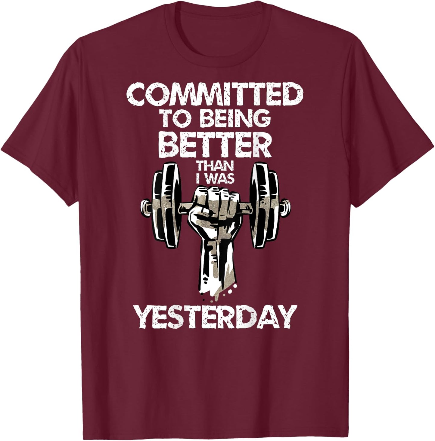 Weightlifting Fitness T-Shirt - T-Shirt | Maroon